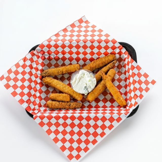 Fried Zucchini with Tzatziki.